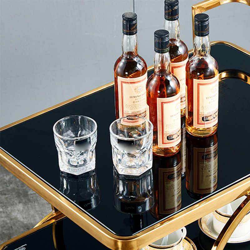 Tavolo da preparazione a rotolamento contemporaneo da 31,5 "H tavolo da preparazione in metallo rettangolare per sala da pranzo