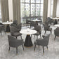 Glam Sintered Stone Dining Set Round 1/2/5 Pieces Dining Set Clearhalo 'Dining Room Sets' 'Dining Tables & Seating' 'dining_room_set' 'furn' 'furn_dining_room_set' 'Furniture' 'Kitchen & Dining Furniture' 1200x1200_6f227ea0-47bb-43d6-98b7-c9fbbf6cd55d