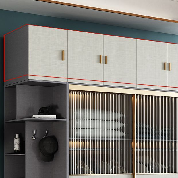 Armario moderno para el gabinete de acabado con espejo en el hogar con puerta de vidrio