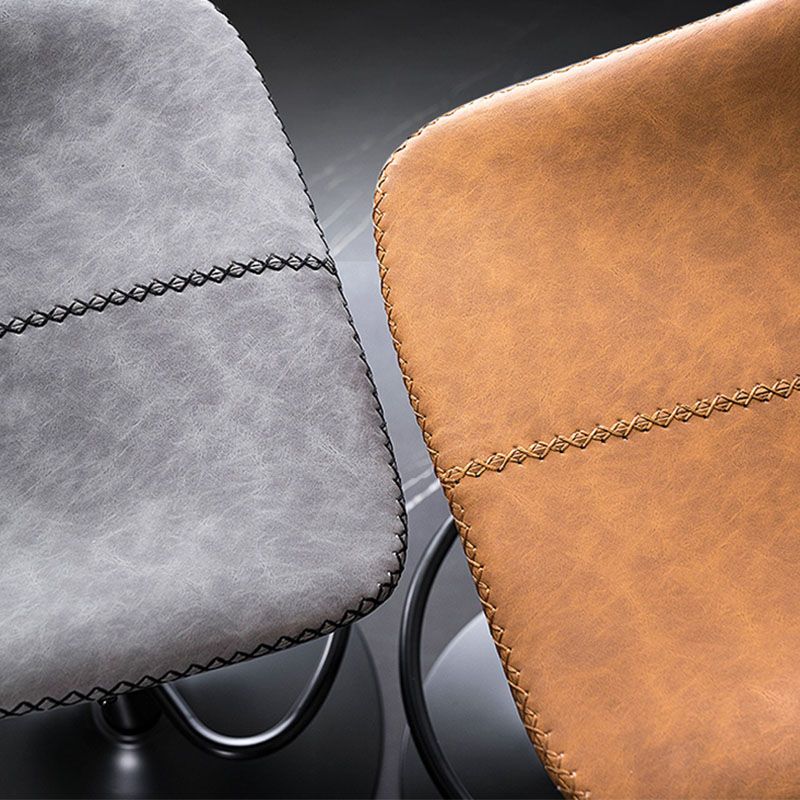 Contemporary Adjustable Height Home Stool Matte Finish Leather Barstool Clearhalo 'Bar Furniture' 'Bar Stools' 'bar_stools' 'furn' 'furn_bar_stools' 'Furniture' 'furniture_bar_stools' 'Kitchen & Dining Furniture' 1200x1200_6f258d41-0abb-452b-af9d-06c15b68b7da