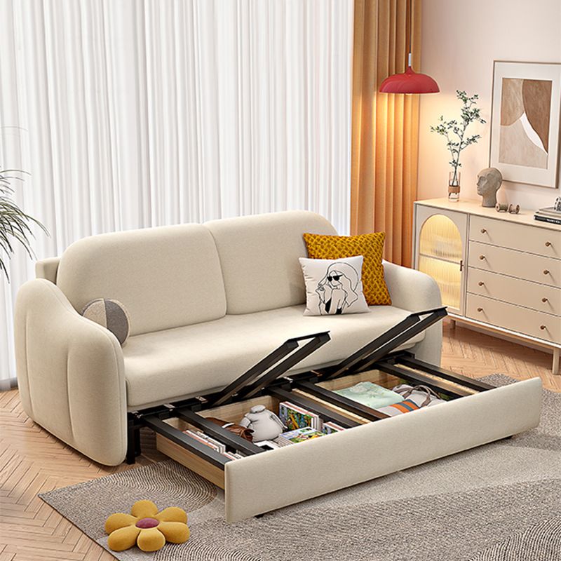 Beige Daybed metalen frame kinderen bed met matras en hoofdeinde