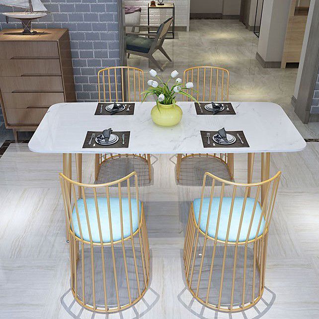 Glam Style 1/4/5 Pieces Dining Set Marble Table Kitchen Set for Dining Room Clearhalo 'Dining Room Sets' 'Dining Tables & Seating' 'dining_room_set' 'furn' 'furn_dining_room_set' 'Furniture' 'furniture_dining_room_set' 'Kitchen & Dining Furniture' 'kitchen&dining_furn' 'kitchen' 1200x1200_6f25fd33-9764-4a08-b9f7-25ba5db7a4bf