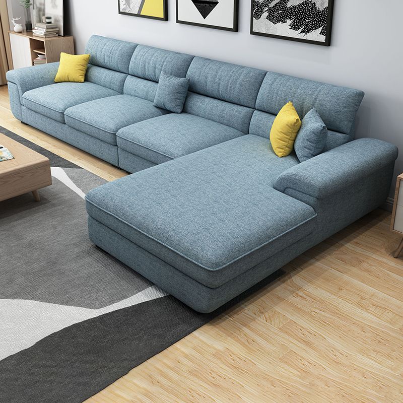 137.8"L x 70.87"W x 37.4"H Upholstered Pillow Top Arm Sectionals Clearhalo 'furn' 'furn_sectionals' 'Furniture' 'furniture_sectionals' 'kitchen' 'kitchen_sectionals' 'Living Room Furniture' 'Sectionals' 1200x1200_6f2679a0-8974-4afc-9164-77b85c22a83f