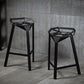 Black Iron Low Back Barstool Industrial Style Hollowed Out Design Tall Stool Clearhalo 'Bar Furniture' 'Bar Stools' 'bar_stools' 'furn' 'furn_bar_stools' 'furniture_bar_stools' 'Kitchen & Dining Furniture' 'kitchen&dining_furn' 'kitchen' 'kitchen_furn' Furniture' 1200x1200_6f286d5f-8aac-469c-9ce5-045fc087886e