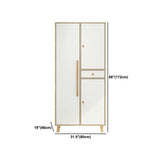 Armoire blanche moderne pour armoire en bois d'ingénierie à domicile avec portes à charnière