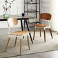 Scandinavian Open Back Dining Chairs Armless Wood Side Chairs