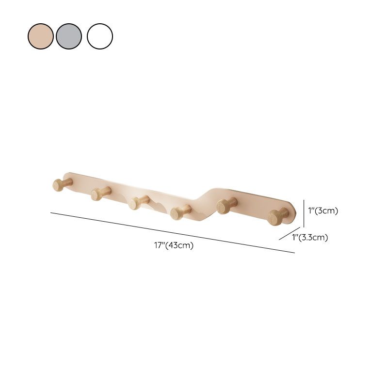Metal and Wood Coat Rack Contemporary Style Home Wall Hanging Coat Hanger Clearhalo 'Entry & Mudroom Furniture' 'furn' 'furn_hall_tree_coat_racks' 'Furniture' 'Hall Trees & Coat Racks' 'hall_tree_coat_racks' 1200x1200_6f2d8095-2f0a-4acb-8430-020d302dc4f3