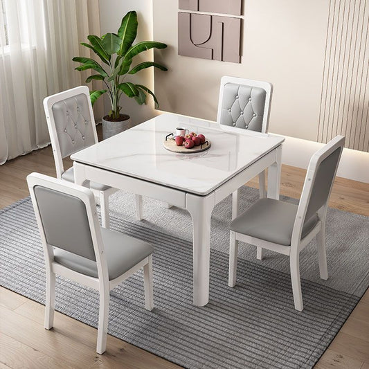 Wood Tufted Dining Chair Modern Style Upholstered Armless Dining Chairs