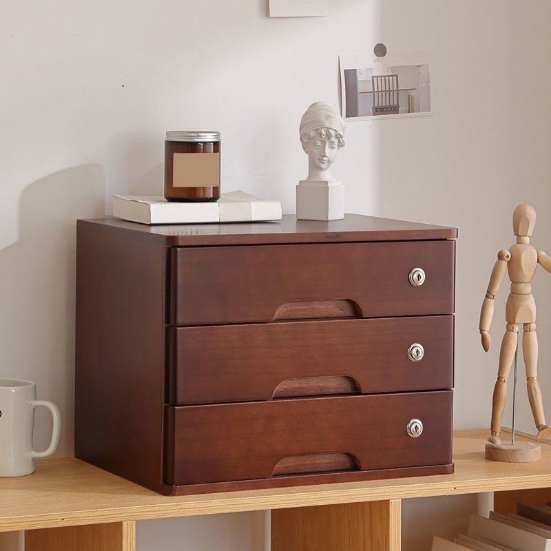 Gabinete industrial Cajones de bloqueo de madera sólida Archivo