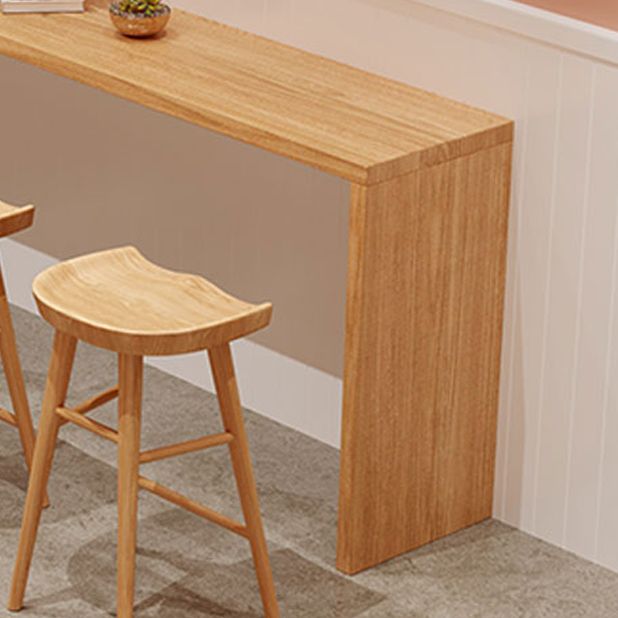 Brown Industrial Style Bar Table Solid Wood Coffe Shop Casual Bar Table Clearhalo 'Bar Furniture' 'Bar Tables' 'bar_tables' 'furn' 'furn_bar_tables' 'Furniture' 'furniture_bar_tables' 'Kitchen & Dining Furniture' 1200x1200_6f2f20dc-ebe5-4430-b259-f6e459007e69