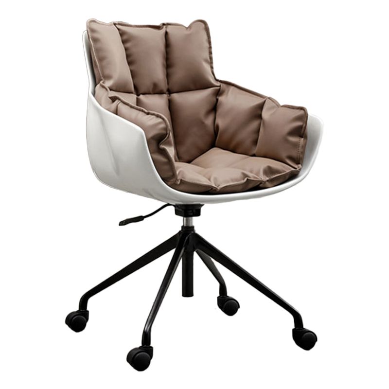 Sedia da ufficio imbottita in cotone a metà schiena.