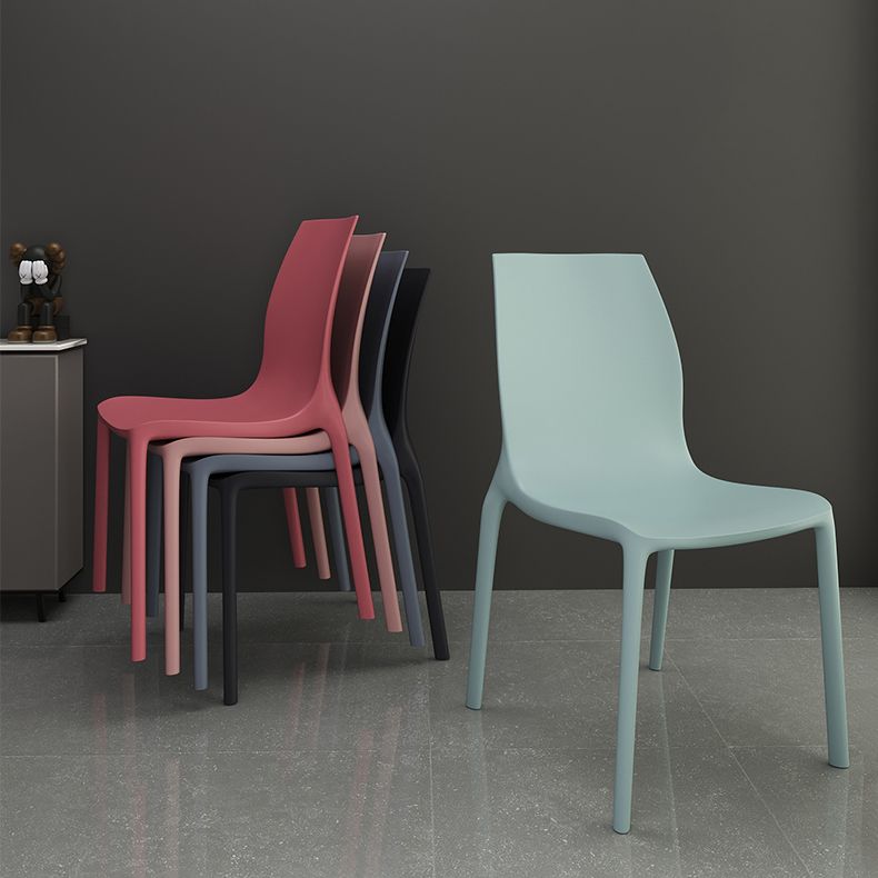Nordic Style Plastic Dining Chairs Kitchen Armless Dining Chairs Clearhalo 'Dining Chairs' 'Dining Tables & Seating' 'dining_chair' 'Furniture' 'furniture_dining_chair' 'Kitchen & Dining Furniture' 1200x1200_6f2f7f68-3924-4103-ad7d-f744234e923b