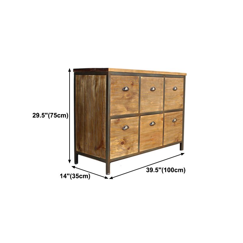 Server da pranzo a buffet in legno moderno 29,5 "Server a buffet in legno naturale