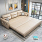 Upholstered Futon with Mattress,Flared Arms Futon Sofa Bed with Storage