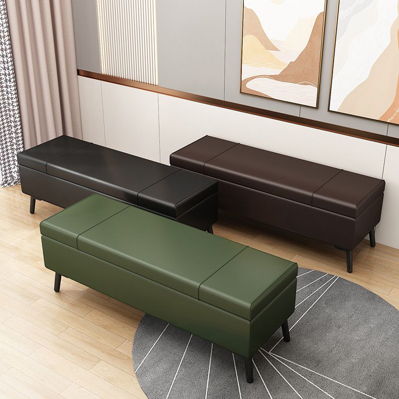 Modern Seating Bench 15.75 Inch Wide Foam Cushioned Bench with Flip Top Clearhalo 'Benches' 'Chairs & Seating' 'furn' 'furn_benches' 'Furniture' 'Living Room Furniture' 1200x1200_6f32408b-669e-4549-a6a5-df4a0451498b