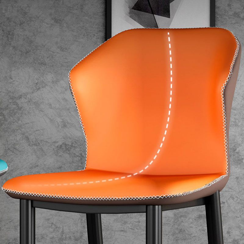 Industrial Style Wingback Chairs PU Leather Dining Chairs for Kitchen Clearhalo ' kitchen&dining_furn' 'Dining Chairs' 'Dining Tables & Seating' 'dining_chair' 'furn' 'furn_dining_chair' 'Furniture' 'furniture_dining_chair' 'Kitchen & Dining Furniture' 'kitchen' 1200x1200_6f339e1d-c091-40f1-8900-48bc19e22069