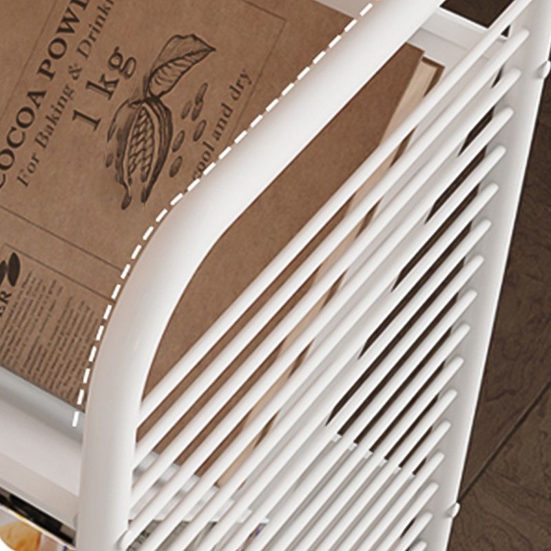 Industrial Geometric Bookcase Metal Open Back Bookcase with Wheels,21.7" H x 11.4" W Clearhalo 'Bookcases' 'furn' 'furn_bookcases' 'Furniture' 'furniture_bookcases' 'kitchen' 'kitchen_bookcases' 'Living Room Furniture' 'Office Furniture' 1200x1200_6f33d796-6b6e-4936-ba9e-63b77c1b7cdd