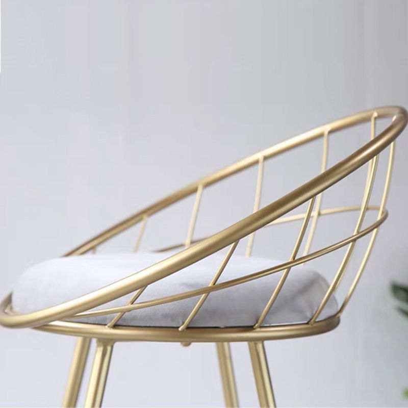 Silla de barra sin brazo de barra sin brazo de metal moderno con patas de metal