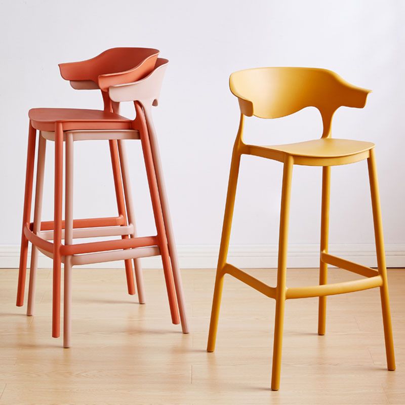 Nordic Plastic Low Back Barstool Stackable Indoor Tall Stool with Saddle Seat Clearhalo 'Bar Furniture' 'Bar Stools' 'bar_stools' 'furn' 'furn_bar_stools' 'furniture_bar_stools' 'Kitchen & Dining Furniture' 'kitchen&dining_furn' 'kitchen' 'kitchen_furn' Furniture' 1200x1200_6f350df0-ad34-4792-9a0c-559883324403