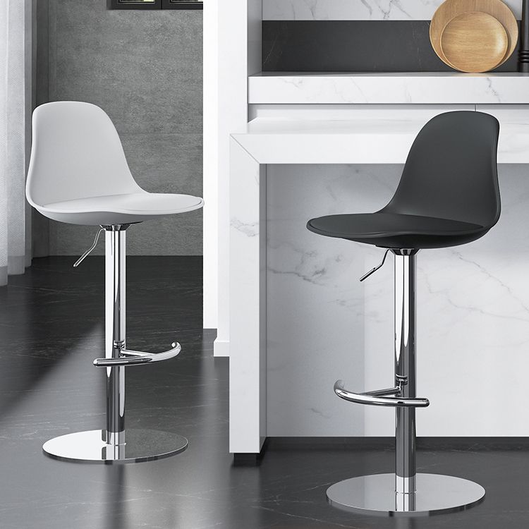 Industrial Backrest Rotatable Counter Stool Iron Cafe Bar Stool with Cushion and Pedal Clearhalo 'Bar Furniture' 'Bar Stools' 'bar_stools' 'furn' 'furn_bar_stools' 'Furniture' 'Kitchen & Dining Furniture' 1200x1200_6f35286f-1e2b-4023-baa5-e6d4a73a5ab0