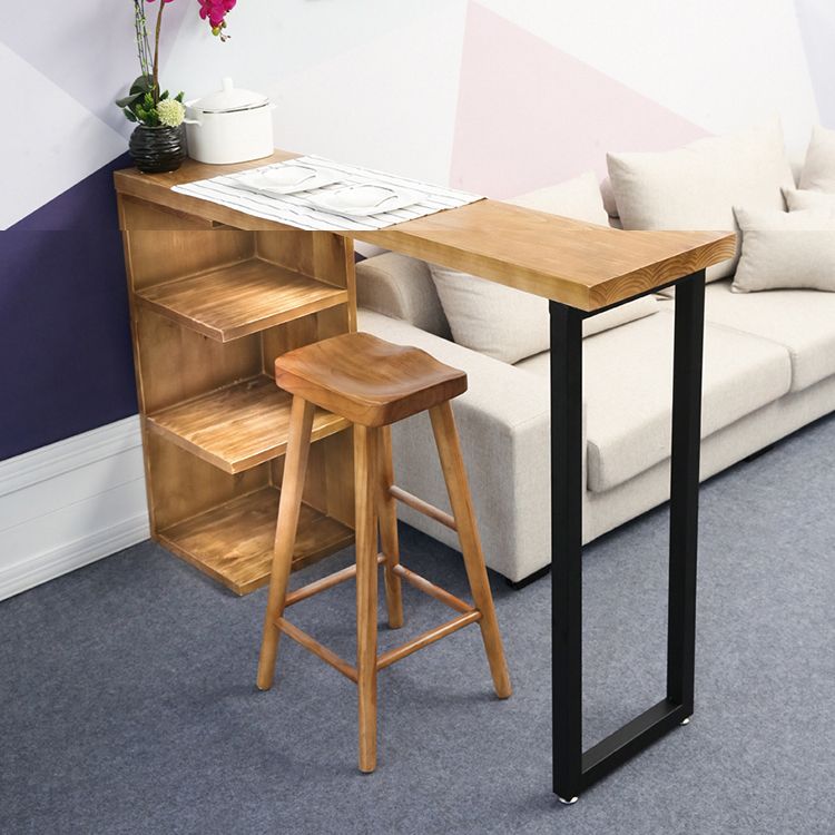 Pine Wood Bar Table Traditional Luxury Rectangle Bar Dining Table with Sled Base Clearhalo 'Bar Furniture' 'Bar Tables' 'bar_tables' 'Furniture' 'furniture_bar_tables' 'Kitchen & Dining Furniture' 1200x1200_6f390426-cffb-4f54-bce8-765c40b18490