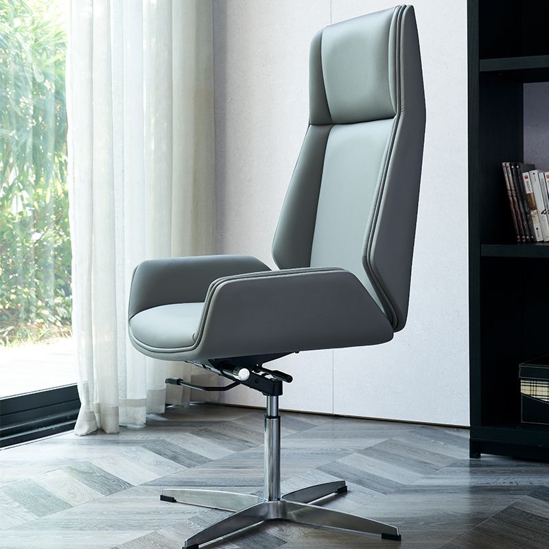Contemporary Executive Ofiice Chair with Chrome Frame Armless Computer Desk Chair Clearhalo 'furn' 'furn_office_chair' 'Furniture' 'furniture_office_chair' 'Office Chairs' 'Office Furniture' 'office_chair' 1200x1200_6f3a0201-f650-4ded-97c5-9e59c31091e3