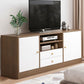 12 "D Consolet de télévision en bois moderne Console ouverte Stand de télévision avec tiroirs et portes