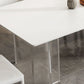 Glam Dinette Set with Solid Back Chairs 1/2/4/6/7/8 Pieces Glossy White Dining Table Set Clearhalo 'Dining Room Sets' 'Dining Tables & Seating' 'dining_room_set' 'furn' 'furn_dining_room_set' 'Furniture' 'Kitchen & Dining Furniture' 1200x1200_6f3ab66c-deab-4e29-be7f-161c877f208b