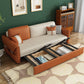 Pillow Included Futon Sofa Bed Foldable Futon Sleeper Sofa with Storage Clearhalo 'furn' 'furn_futons' 'Furniture' 'Futons & Daybeds' 'Futons' 'Living Room Furniture' 1200x1200_6f3e8b38-a082-4bd1-ac8a-ea7c9507ed96