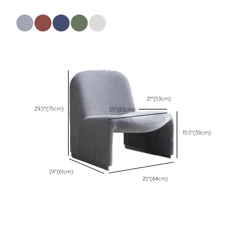 Mid-century Modern Side Chair Armless Fixed Back Accent Armchair for Bedroom Clearhalo 'Accent Chairs' 'accent_chairs' 'Chairs & Seating' 'furn' 'furn_accent_chairs' 'Furniture' 'Living Room Furniture' 1200x1200_6f3fde8f-1f66-4019-970c-47acabd63b8b