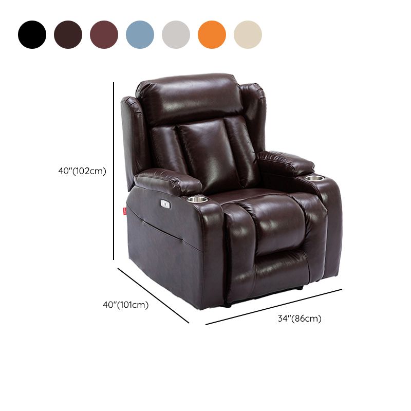 Modern Fux Leather Club Club Recliner Massage Home Theater Recliner