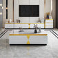 15.75-inch H Glass TV Stand Glam TV Stand for TVs with 4 Drawers Included Clearhalo 'furn' 'furn_tv_stands_entertainment_centers' 'Furniture' 'Living Room Furniture' 'TV Stands & Entertainment Centers' 'TV Stands & Media Storage Furniture' 'tv_stands_entertainment_centers' 1200x1200_6f443fdc-5505-474c-936c-b1134f049392