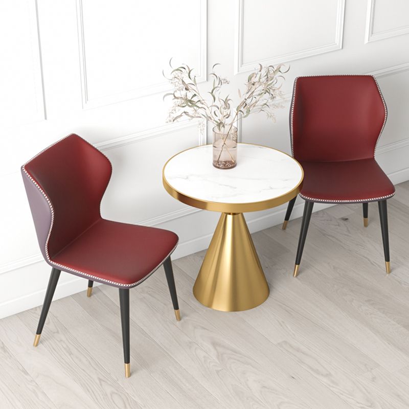 Glam Metal Dining Room Armless Chairs Wingback Parsons Chair for Restaurant Clearhalo ' kitchen&dining_furn' 'Dining Chairs' 'Dining Tables & Seating' 'dining_chair' 'furn' 'furn_dining_chair' 'Furniture' 'furniture_dining_chair' 'Kitchen & Dining Furniture' 'kitchen' 1200x1200_6f4486c7-c259-4d03-9be6-48e7e1a38f03