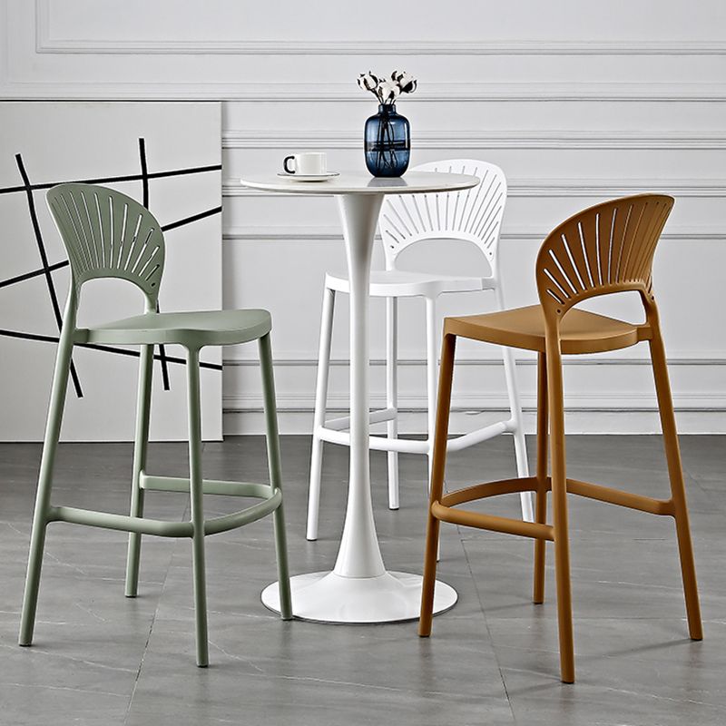Scandinavia Style Bar-stool Plastic Single Stool with Footrest for Kitchen Bar Clearhalo 'Bar Furniture' 'Bar Stools' 'bar_stools' 'furn' 'furn_bar_stools' 'furniture_bar_stools' 'Kitchen & Dining Furniture' 'kitchen&dining_furn' 'kitchen' 'kitchen_furn' Furniture' 1200x1200_6f44f218-0514-43d2-a96c-387c24a1190f