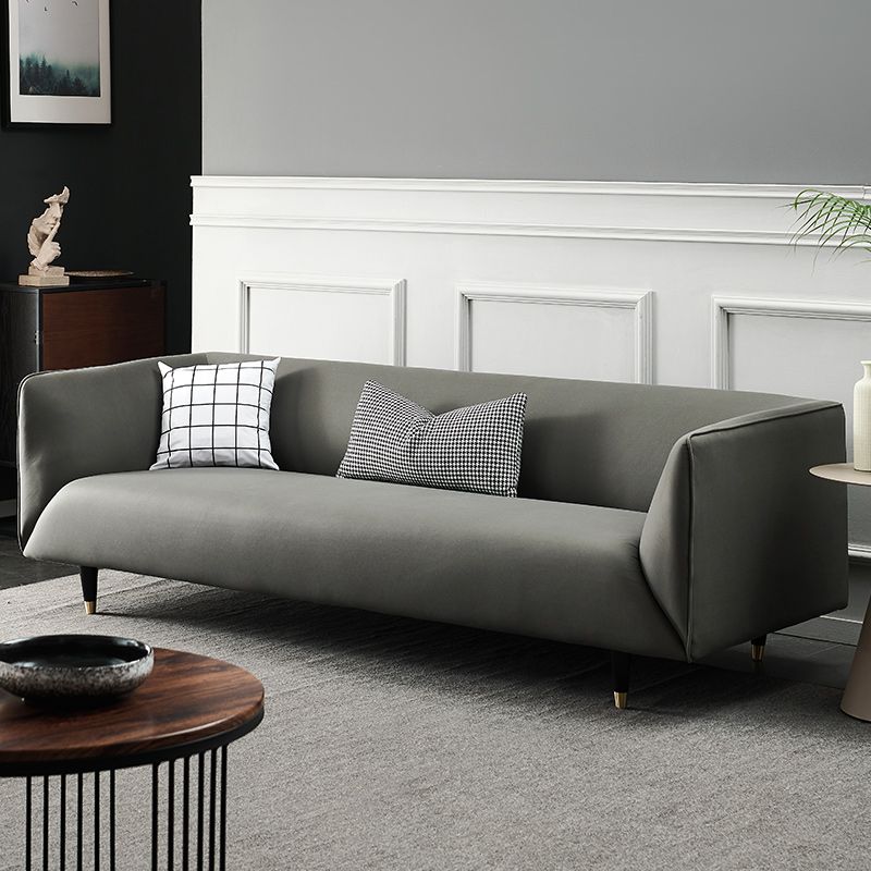 Ultra-Modern Tight Back Tuxedo Arm Stainless steel Legs Sofa with Stain Resistant Clearhalo 'furn' 'furn_sofas' 'Furniture' 'furniture_sofas' 'kitchen' 'kitchen_sofas' 'Living Room Furniture' 'Sofa' 'sofas' 1200x1200_6f45371c-3bd9-4c52-bce0-36737105b26a