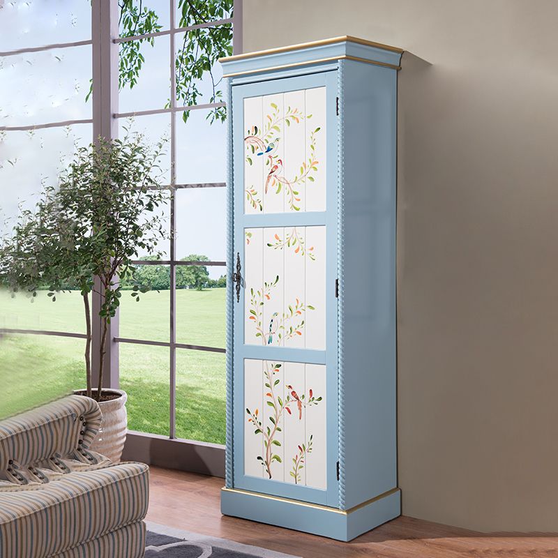 Solid Wood Matte Finish Storage Cabinet Coastal Cabinet with Hinged Door Clearhalo 'Armoires & Wardrobes' 'armoires_wardrobes' 'Bedroom Furniture' 'furn' 'furn_armoires_wardrobes' 'Furniture' 1200x1200_6f45512f-107e-47e7-893e-de10baa3930b