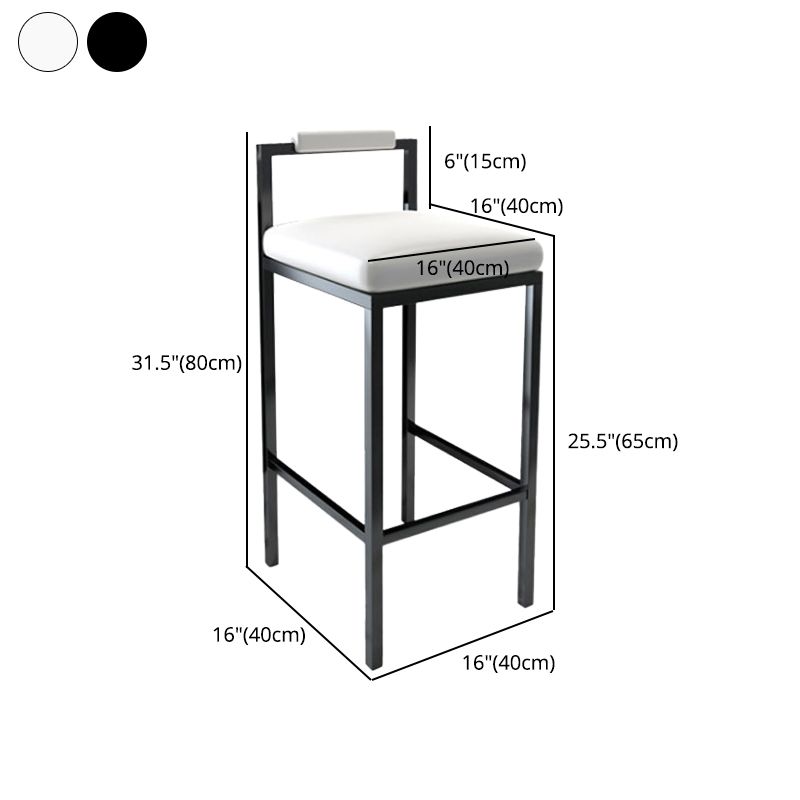 Contemporary Footrest Upholstered Home Stool Matte Finish Low Back Barstool Clearhalo 'Bar Furniture' 'Bar Stools' 'bar_stools' 'furn' 'furn_bar_stools' 'Furniture' 'furniture_bar_stools' 'Kitchen & Dining Furniture' 1200x1200_6f45c16b-da7b-464e-a632-db57e22d2170