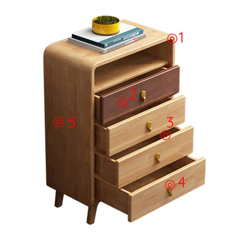 Contemporary Glam Rubber Wood Storage Chest Home Chest with Drawers Clearhalo 'Bedroom Furniture' 'Dressers & Chests' 'dressers_chests' 'furn' 'furn_dressers_chests' 'Furniture' 1200x1200_6f46ec11-b326-4869-9a4b-047fec35d9be