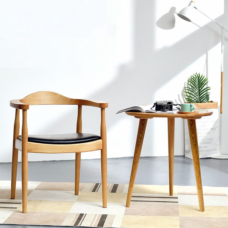 Modern Dining Chair 20'' Wide Open Arm Chair with 4 Wood Legs for Home Use Clearhalo ' kitchen&dining_furn' 'Dining Chairs' 'Dining Tables & Seating' 'dining_chair' 'furn' 'furn_dining_chair' 'Furniture' 'furniture_dining_chair' 'Kitchen & Dining Furniture' 'kitchen' 1200x1200_6f47ad7c-2141-4a7c-85f9-508f847ed4a5