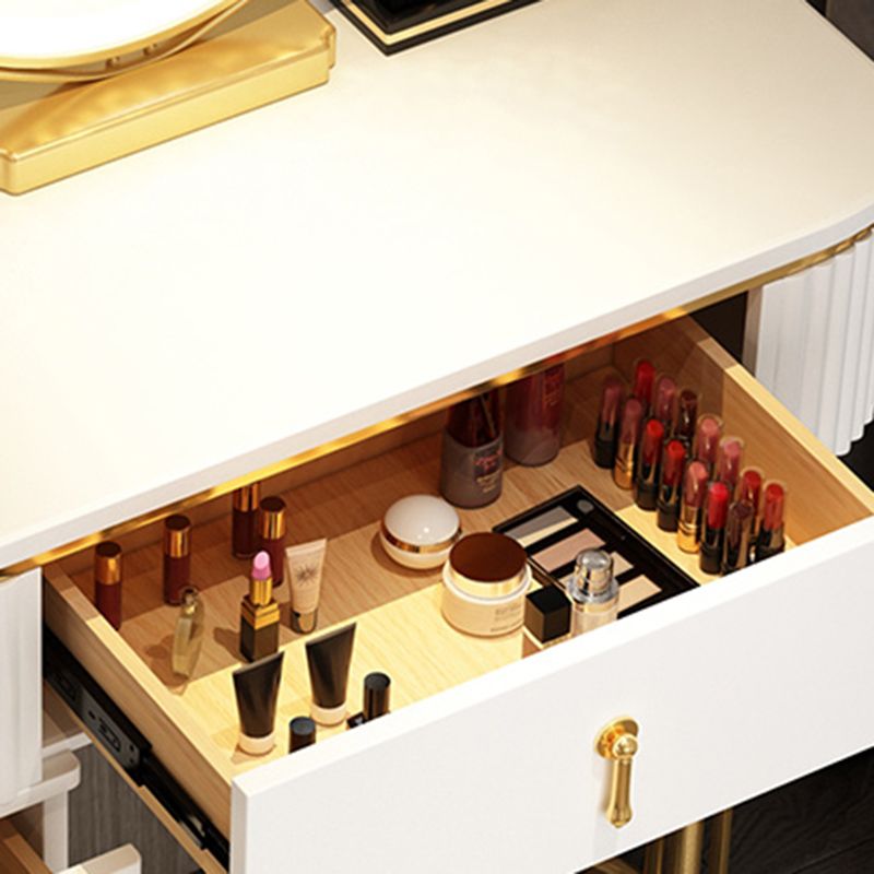 Glam 29.52 "Vanity di trucco in altezza set con cassetto e vanità specchio