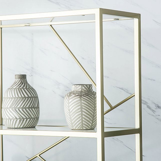 Modern Bookshelf Metal Open Shelf Bookcase with Cabinets for Home Office Clearhalo 'Bookcases' 'furn' 'furn_bookcases' 'Furniture' 'Office Furniture' 1200x1200_6f4997d4-f5bd-408f-b5b8-925b02e2f924