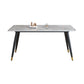 Modern Dining Table Rectangle Sintered Stone Dinner Table for Dining Room Clearhalo 'Dining Tables & Seating' 'Dining Tables' 'dining_table' 'furn' 'furn_dining_table' 'Furniture' 'Kitchen & Dining Furniture' 1200x1200_6f4ba887-6409-414b-ab91-e945b6400178