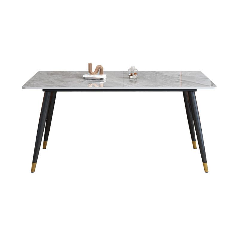 Modern Dining Table Rectangle Sintered Stone Dinner Table for Dining Room Clearhalo 'Dining Tables & Seating' 'Dining Tables' 'dining_table' 'furn' 'furn_dining_table' 'Furniture' 'Kitchen & Dining Furniture' 1200x1200_6f4ba887-6409-414b-ab91-e945b6400178