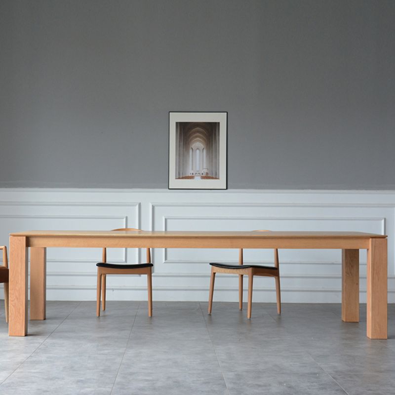 Rectangle Pine Wood Table for Restaurant Modern Dining Table with 4 Legs