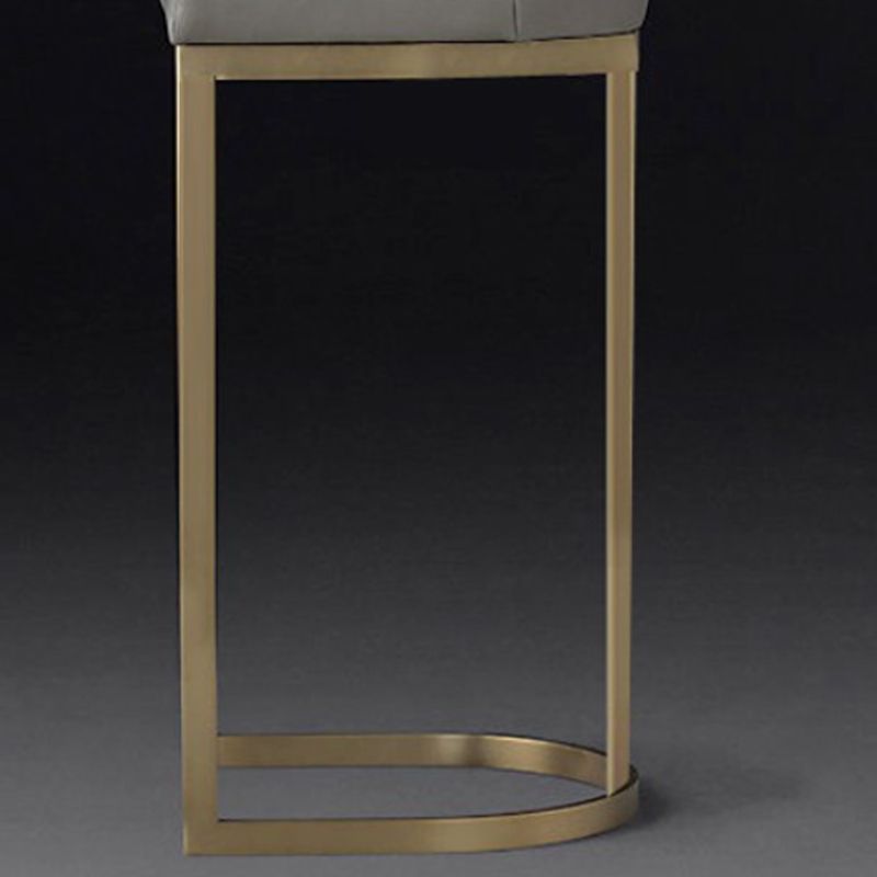 Contemporary Style Counter Stool Bar-height Bar Stool with Metal Base Clearhalo 'Bar Furniture' 'Bar Stools' 'bar_stools' 'furn' 'furn_bar_stools' 'Furniture' 'Kitchen & Dining Furniture' 1200x1200_6f4ed5c5-22f5-4886-a68f-268fa9a6fd4c