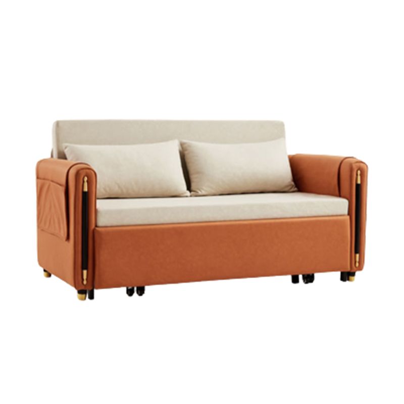 Faux Leather Folding Sleeper Sofa No Distressing Storage Convertible Sofas Clearhalo 'furn' 'furn_futons' 'Furniture' 'Futons & Daybeds' 'Futons' 'Living Room Furniture' 1200x1200_6f50fc84-c961-432b-9b31-9ee3015808bc