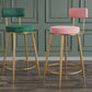 Nordic Low Back Bar Stool Round Counter Bar Stool with Metal Legs Clearhalo 'Bar Furniture' 'Bar Stools' 'bar_stools' 'furn' 'furn_bar_stools' 'Furniture' 'furniture_bar_stools' 'Kitchen & Dining Furniture' 1200x1200_6f510595-8f64-4ff3-a350-474df6942884