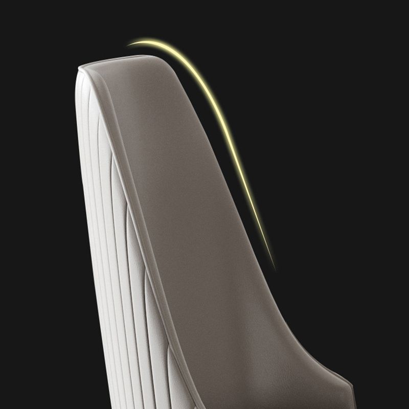 Nordic Metal Side Chair Parsons Armless Chair with Black Legs