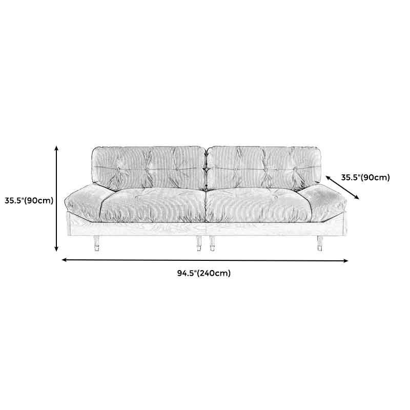 Modern Tufted Armless Sofa 35"W Loose Back Sofa for Living Room Clearhalo 'furn' 'furn_sofas' 'Furniture' 'furniture_sofas' 'kitchen' 'kitchen_sofas' 'Living Room Furniture' 'Sofa' 'sofas' 1200x1200_6f521092-e9ca-4d19-919a-649def74eb13