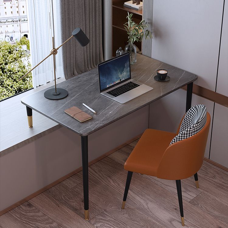 Bureau d'écriture contemporain incurvé avec des jambes en métal bureau pour chambre à coucher